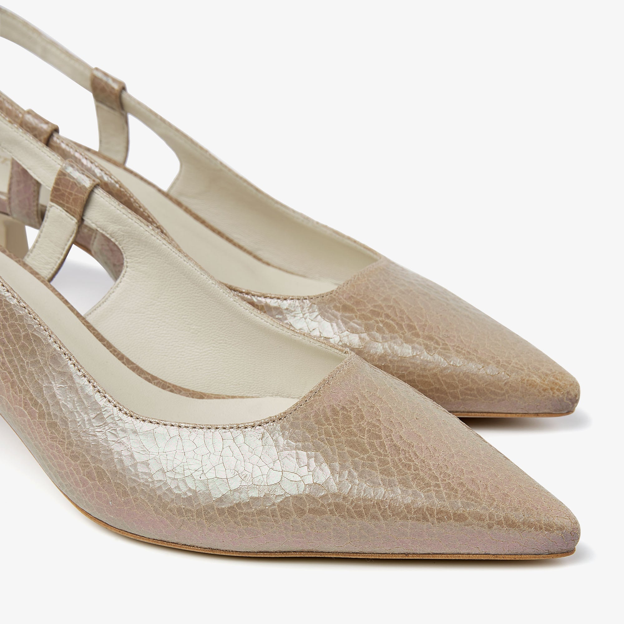Via Vai Suzy Aliya Slingbacks - Crack Pearl Tabacco
